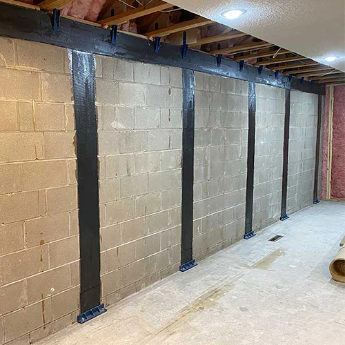 Basement concrete wall crack repair