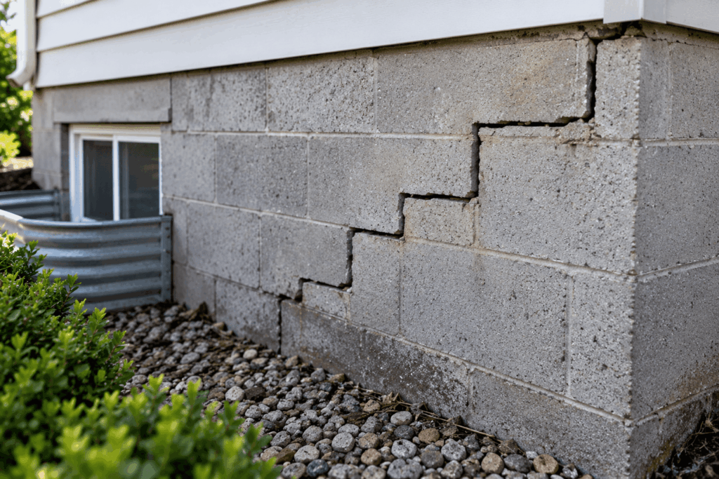 stair step cracks in block foundation