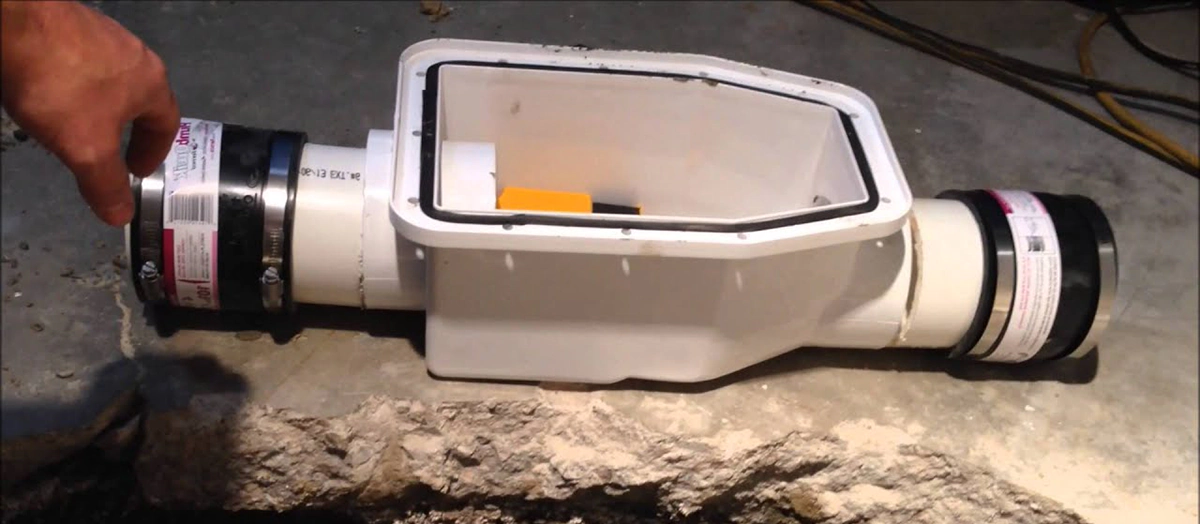 back water valve installation