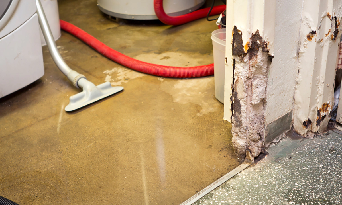 flooded basement water removal process