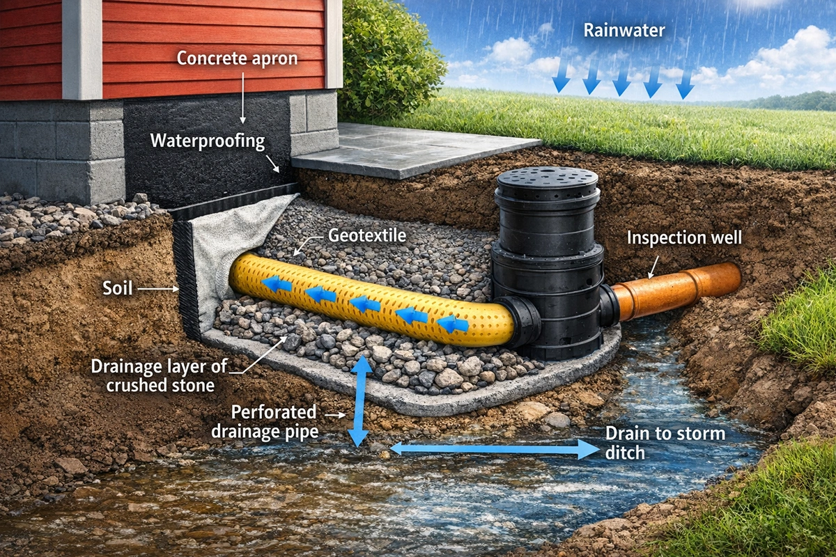 basement footing drain