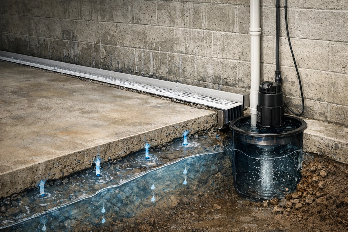 footing drain system