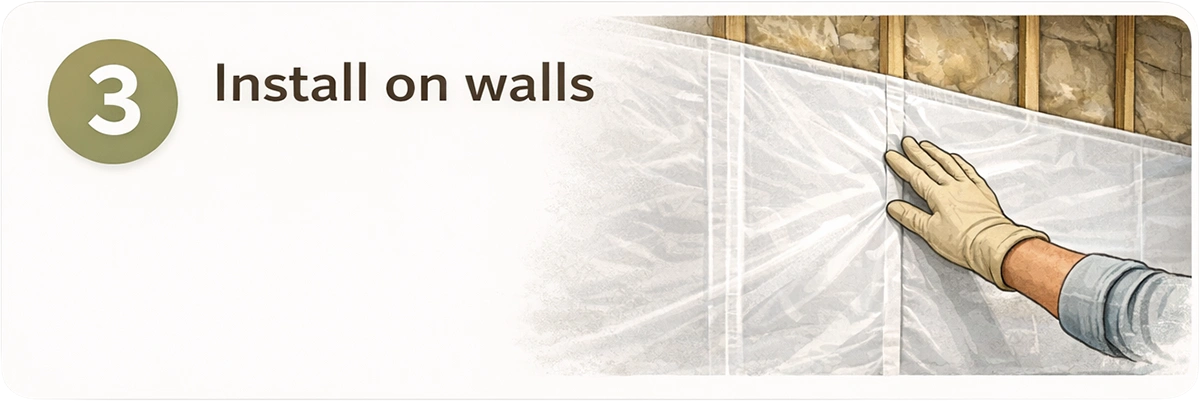 vapor barrier in a basement