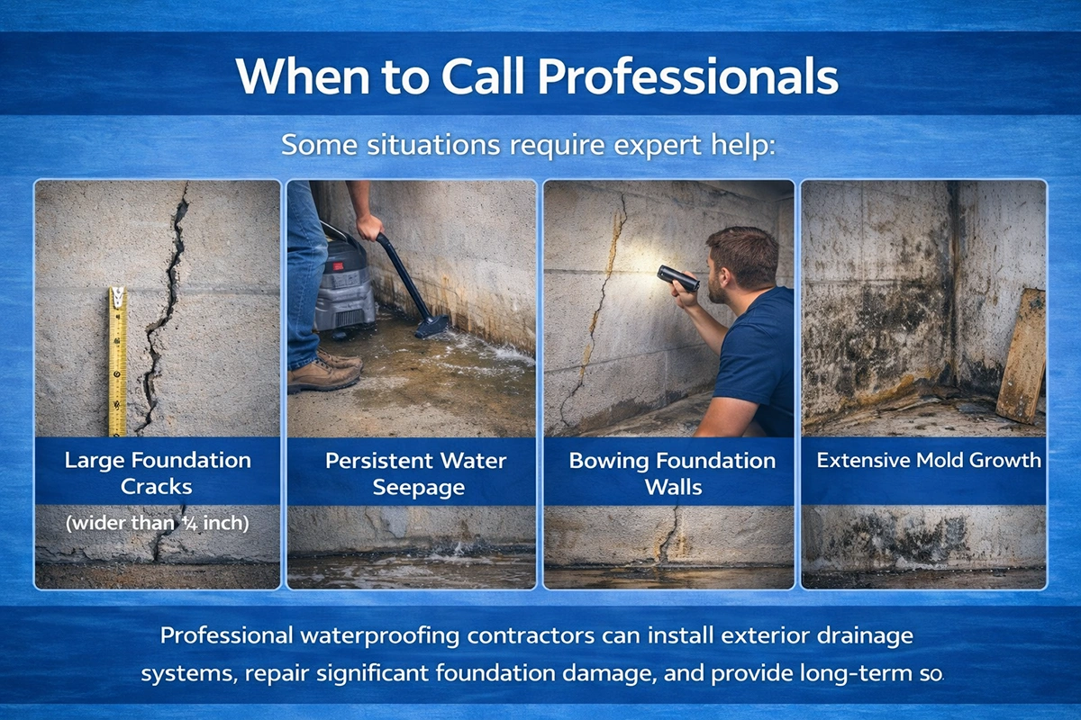 water seeping into basement after heavy snow