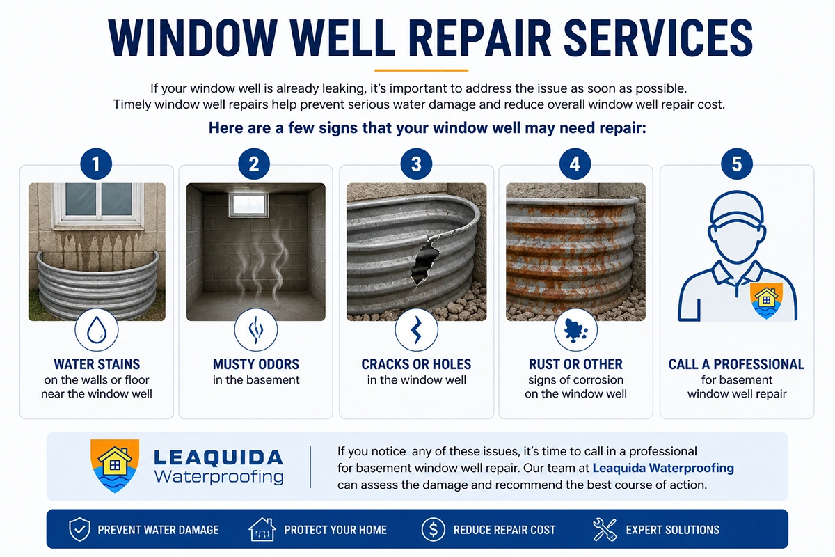 window well drain repair