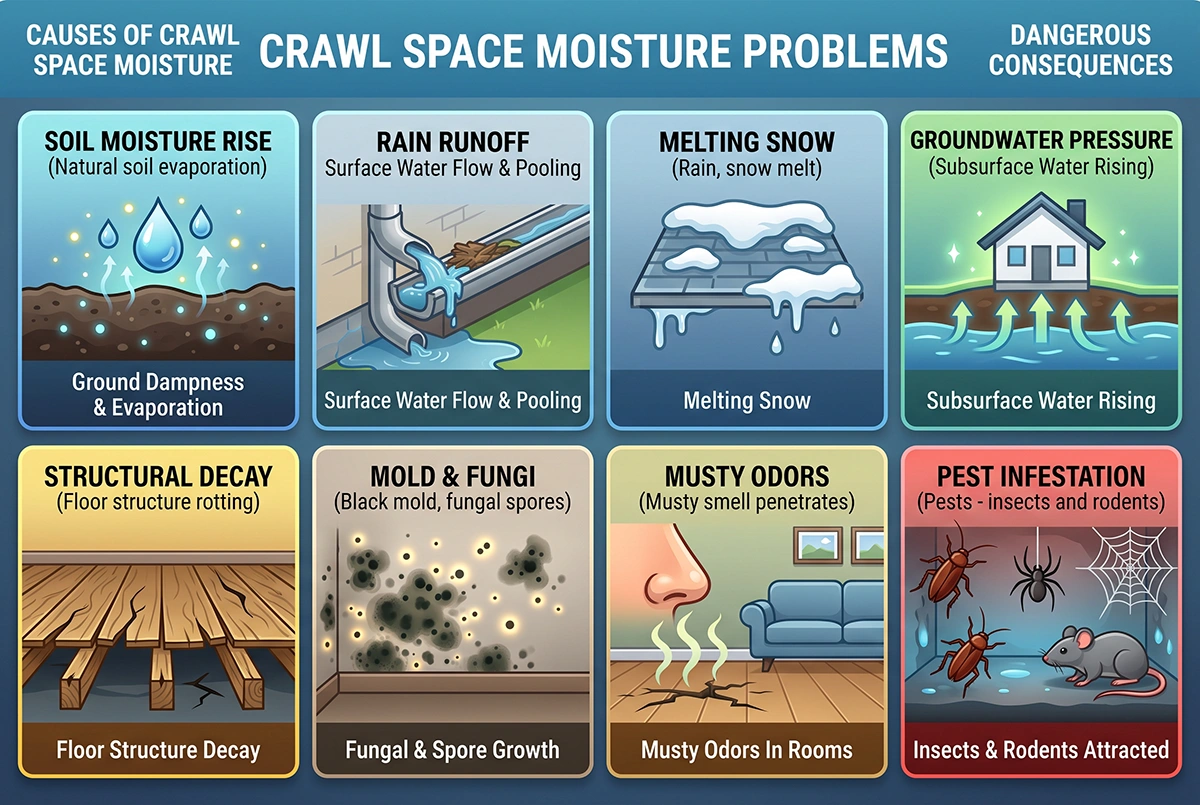 crawl space encapsulation pros and cons