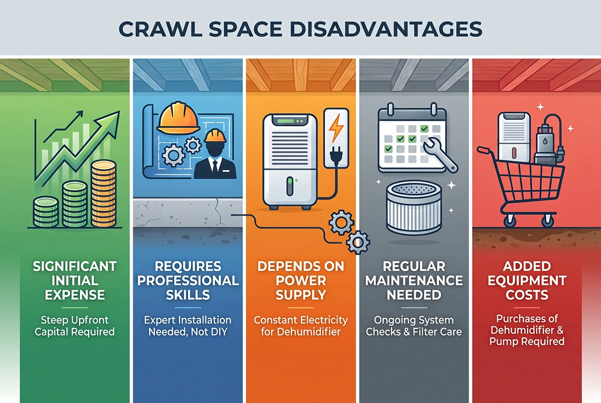 crawl space moisture control solutions