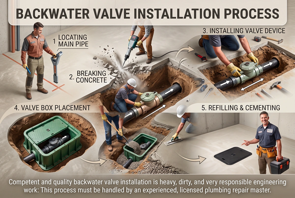 how does a backwater valve work